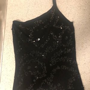 Arden B sequins one shoulder tank top